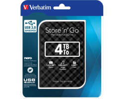 Verbatim 2.5" StorenGo 4TB HDD, USB3.0 crni