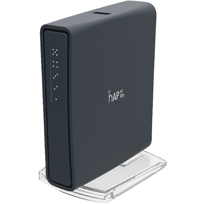 Mikrotik RB952Ui-5ac2nD-TC, hAP ac lite tower, 650MHz CPU, 64MB RAM, 5xLAN, 2.4Ghz 802.11b/g/n/ 5Ghz 802.11ac, USB, PSU, RouterOS L4-5