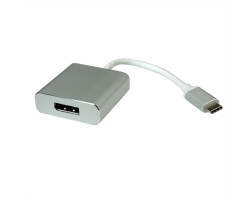 Roline adapter USB-C - DisplayPort v1.2, M/F, 0.1m-0