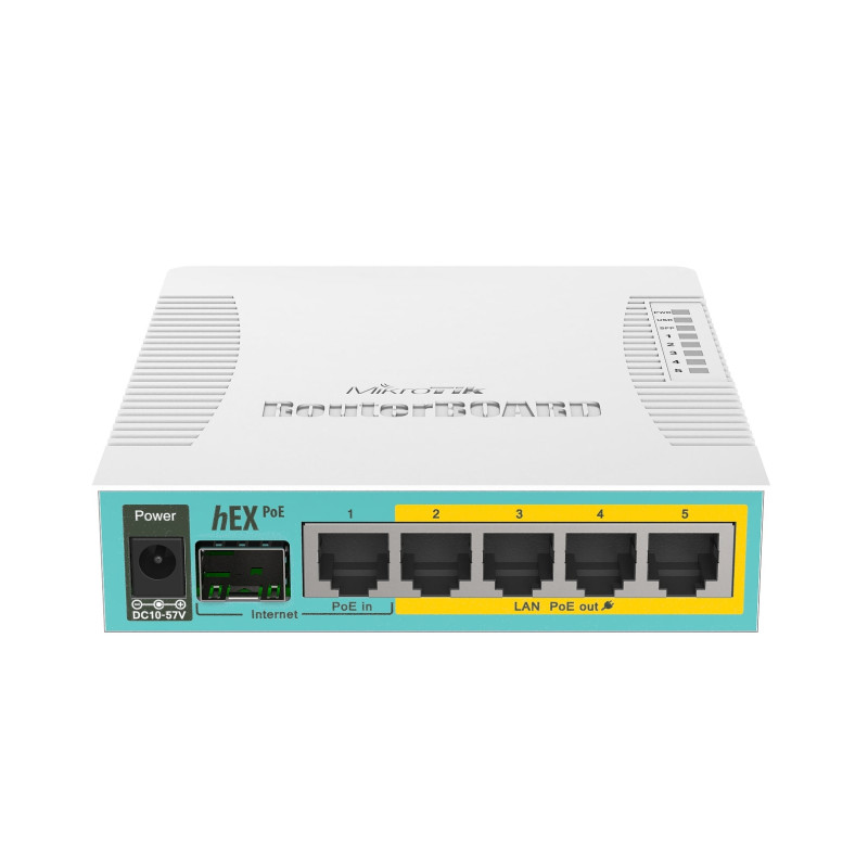 Router Mikrotik RB960PGS hEX PoE 800MHz CPU 128MB RAM 5×Gigabit LAN (4×PoE izlaz) SFP USB-12