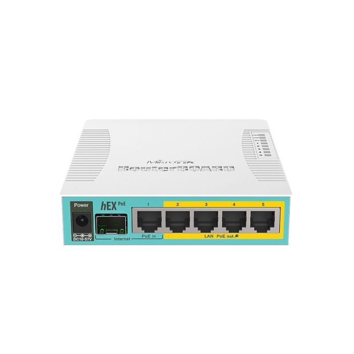 Router Mikrotik RB960PGS hEX PoE 800MHz CPU 128MB RAM 5×Gigabit LAN (4×PoE izlaz) SFP USB-6