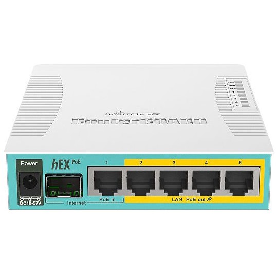 Router Mikrotik RB960PGS hEX PoE 800MHz CPU 128MB RAM 5×Gigabit LAN (4×PoE izlaz) SFP USB-10