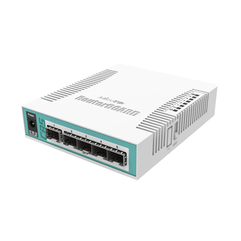 Cloud Router Switch MIKROTIK CRS106-1C-5S (400MHz CPU, 128MB RAM, 1×Combo port, 5×SFP cages)-6