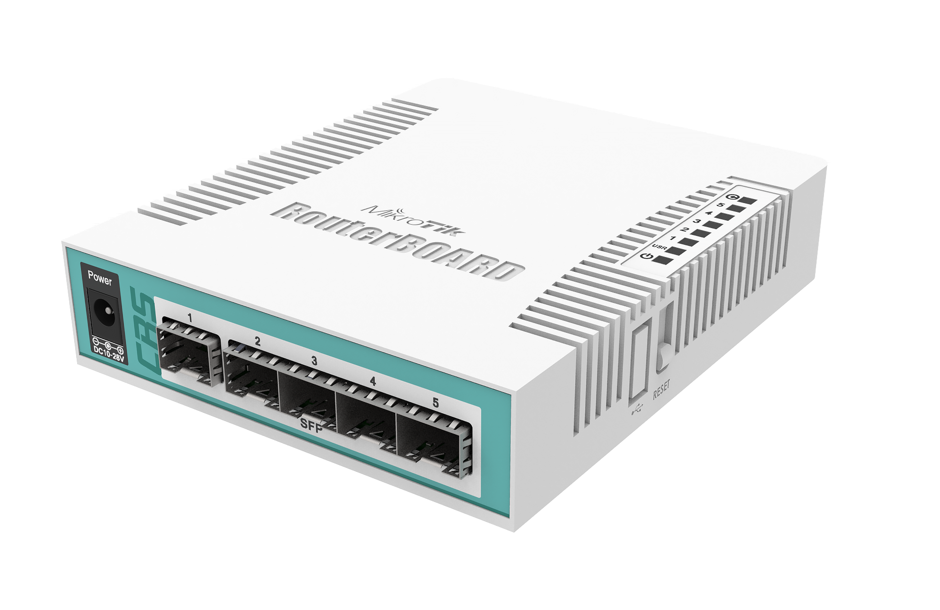 Cloud Router Switch MIKROTIK CRS106-1C-5S (400MHz CPU, 128MB RAM, 1×Combo port, 5×SFP cages)-1