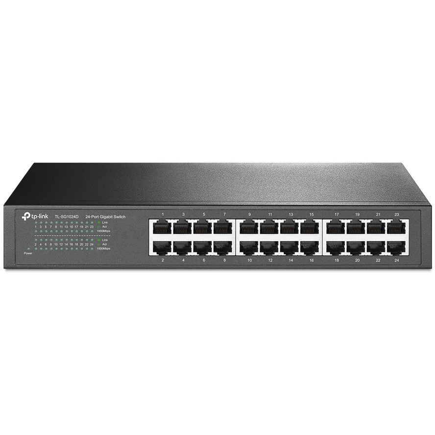 TP-Link 24-port Gigabit preklopnik (Switch), 24×10/100/1000M RJ45 ports, 13" Desktop/Rack, metalno kućište-9