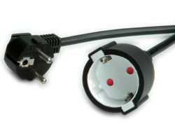 Roline VALUE naponski produžni kabel, schuko utičnica, 3.0m crni-0