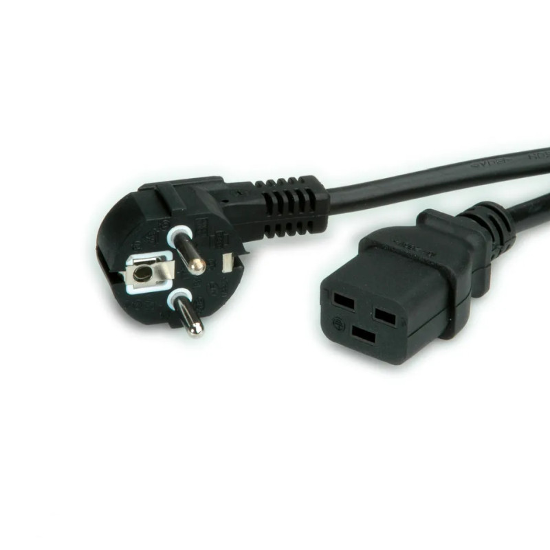 Roline VALUE naponski kabel, IEC320 C19 16A, 3.0m crni-0