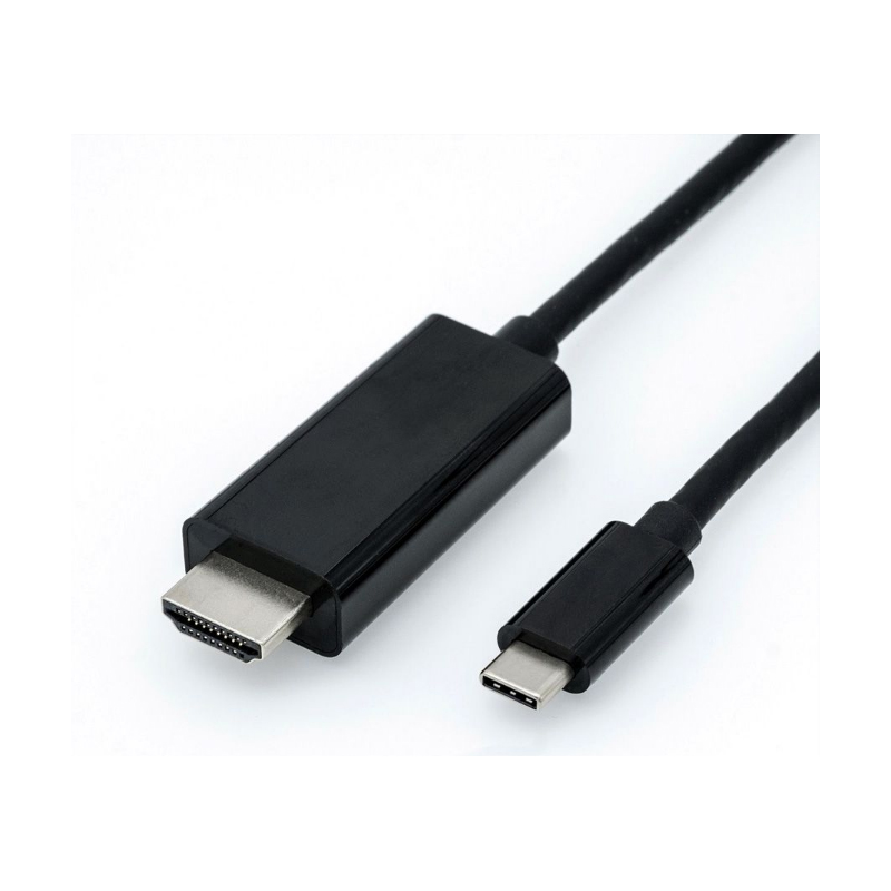 Roline USB-C - HDMI kabel, M/M, 1.0m crni-1