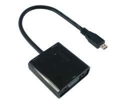 Roline VALUE adapter/kabel Micro HDMI - VGA, M/F, 0.15m-1