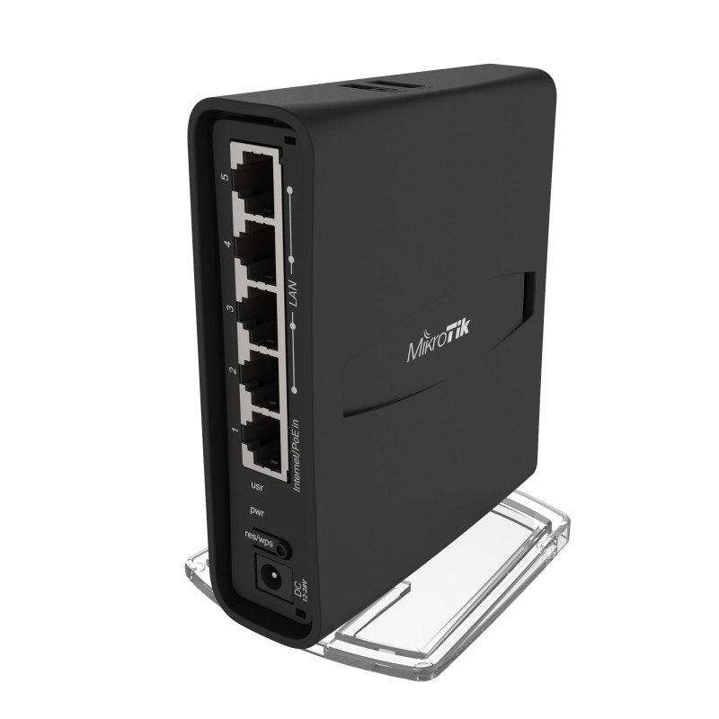 Mikrotik RBD52G-5HacD2HnD-TC, hAP ac2, 716MHz CPU, 128MB RAM, 5×G-LAN, 2.4Ghz/5GHz 802.11b/g/n/an/ac Dual Chain, integrirana antena, USB, RouterOS L4, unutarnje kućište, PSU-12