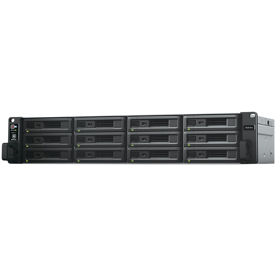 NAS server SYNOLOGY RS3618xs 12-bay, Intel Xeon D-1521 2.4GHz, 8GB DDR4 ECC, 4×G-LAN, Hot-Swap HDD-0
