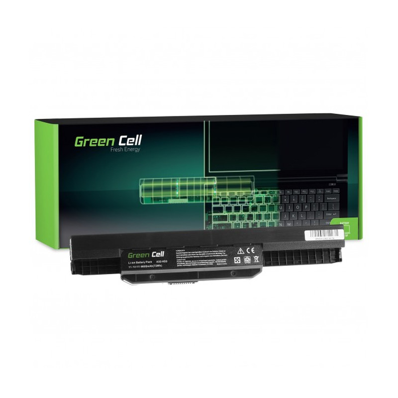 Baterija GREEN CELL AS05 6600 mAh 10.8V (11.1V) A32-K53 za Asus K53/K53E/K53S/K53SV/X53/X53S/X53U/X54/X54C/X54H-0