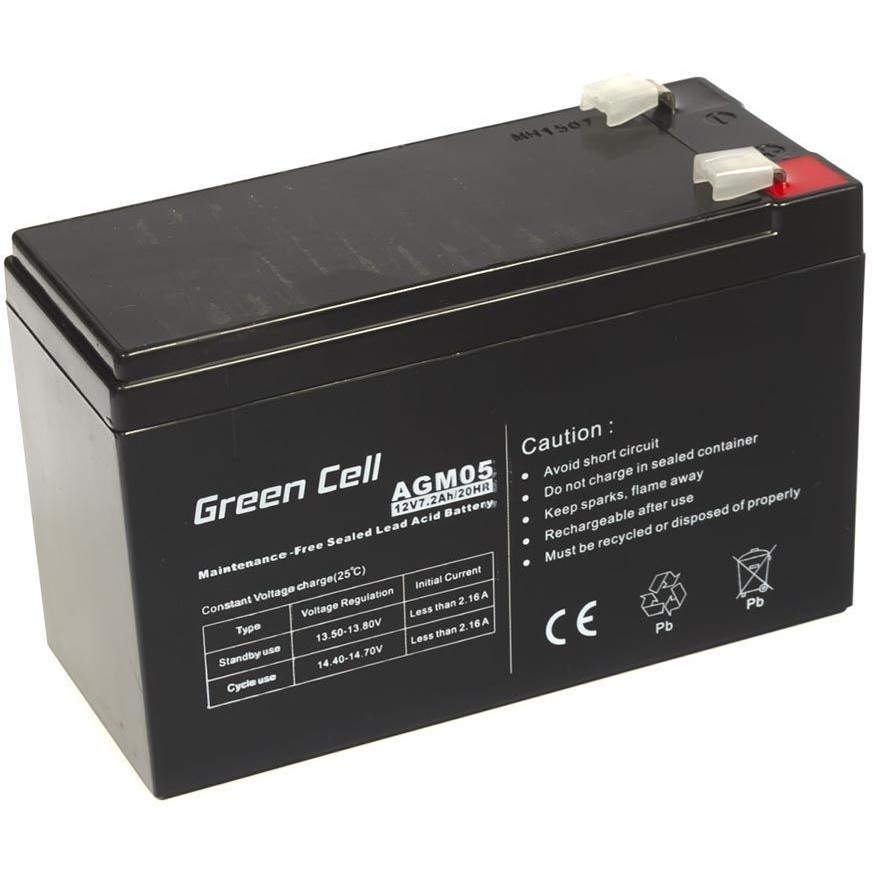 Green Cell (AGM05) baterija AGM 12V/7.2Ah-1