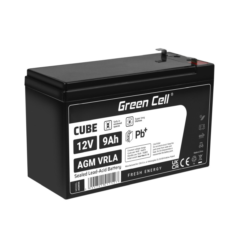 Green Cell (AGM06) baterija AGM 12V/9Ah-6