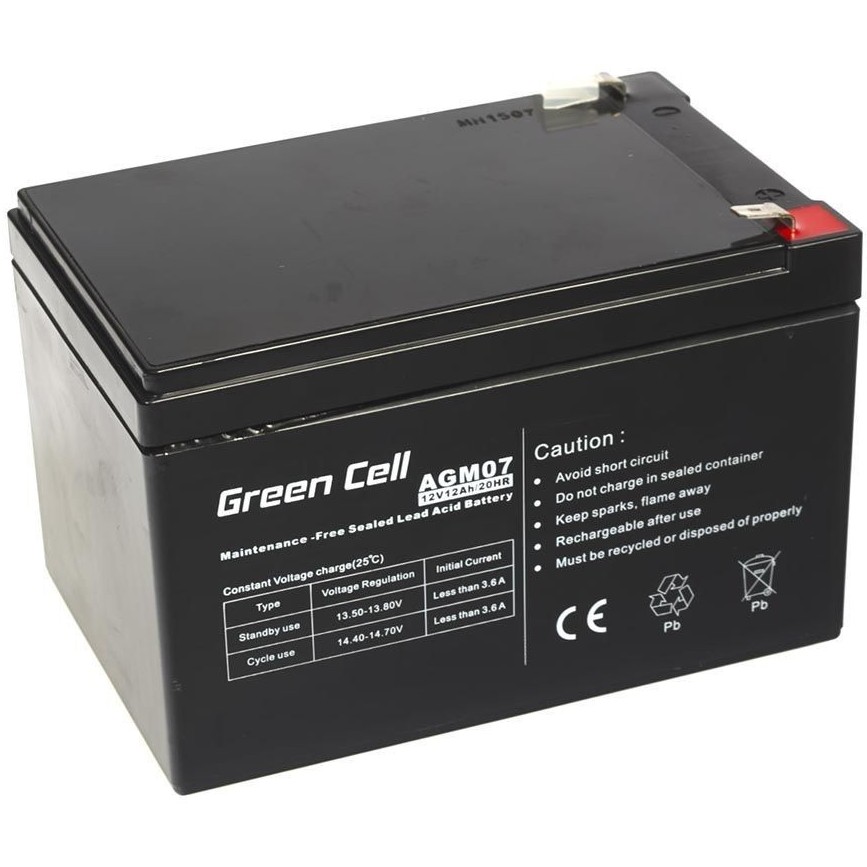 Green Cell (AGM07) baterija AGM 12V/12Ah-1