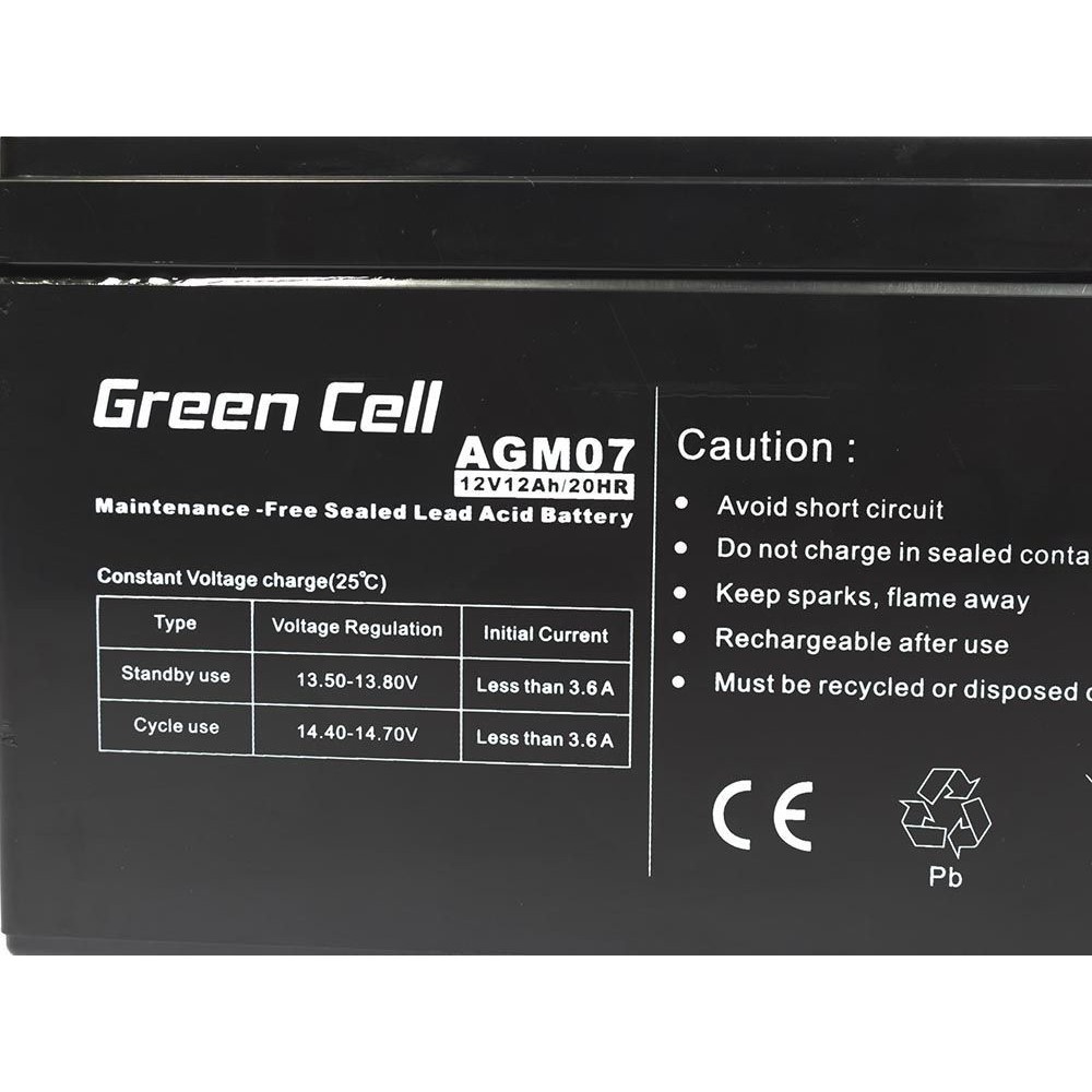 Green Cell (AGM07) baterija AGM 12V/12Ah-2