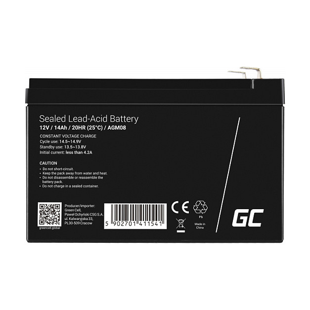Green Cell (AGM08) baterija AGM 12V/14Ah-2