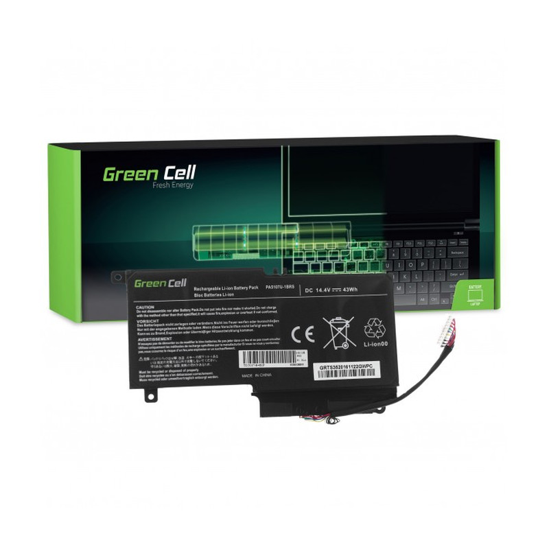 Baterija GREEN CELL (TS51) za Toshiba Satellite L50-A, L50-A-1EK, L50-A-19N, P50-A, S50-A (2838 mAh, 14.4V, Li-Polymer, Crna)-0