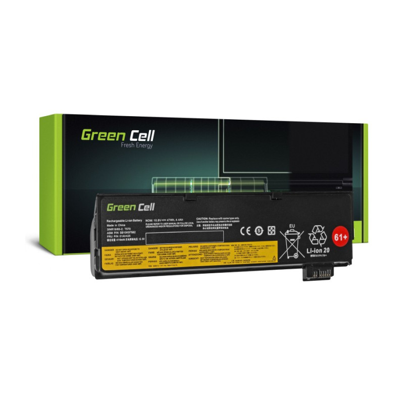 Green Cell (LE95) baterija 4400 mAh,10.8V (11.1V) za Lenovo ThinkPad T470 T570 A475 P51S T25-1