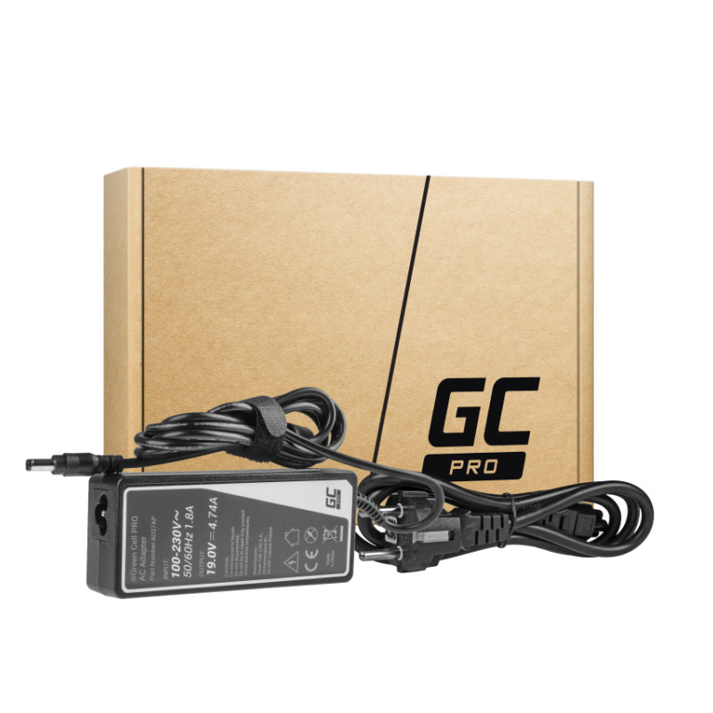 AC adapter GREEN CELL PRO (AD27AP) (90W, 19V/4.74A, 5.5mm-2.5mm)-0