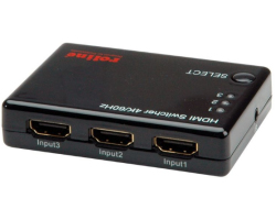 HDMI preklopnik ROLINE trosmjerni (3 ulaza / 1 izlaz), 4K UHD, s daljinskim upravljačem