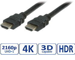 STANDARD HDMI Ultra HD kabel sa mrežom, M/M, v2.0 crni, 2.0m