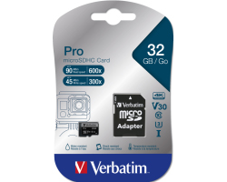 Verbatim memorijska kartica Micro SD Pro (HC/UHS1) 32GB Class 10 Card + adapter-0