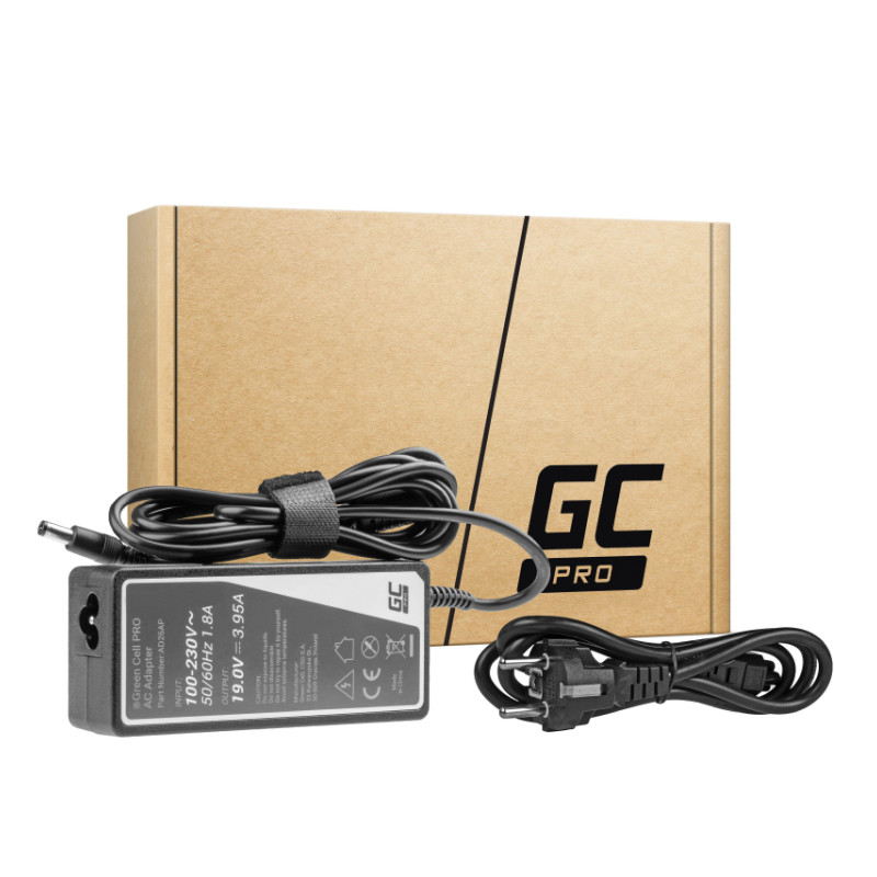 AC adapter Green Cell PRO (AD26AP) (75W, 19V/3.95A, 5.5mm-2.5mm)-1