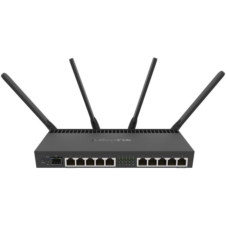 Mikrotik RouterBOARD 4011iGS+5HacQ2HnD, Cortex A15 CPU (4-cores), 1GB RAM, 10×GLAN, 1×SFP+, 2.4Ghz/5Ghz 802.11b/g/n/ac, RouterOS L5, desktop kućište, PSU-8