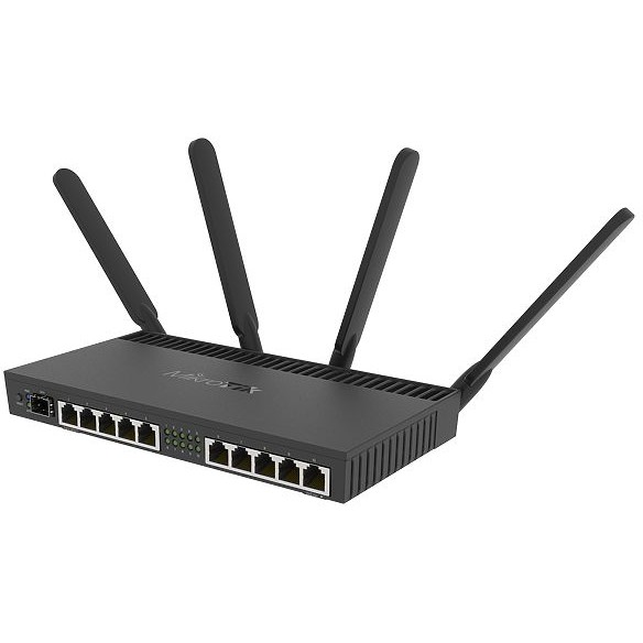 Mikrotik RouterBOARD 4011iGS+5HacQ2HnD, Cortex A15 CPU (4-cores), 1GB RAM, 10×GLAN, 1×SFP+, 2.4Ghz/5Ghz 802.11b/g/n/ac, RouterOS L5, desktop kućište, PSU-9