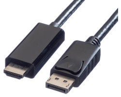 Roline VALUE DisplayPort kabel v1.2, DP - UHDTV, M/M, 5.0m crni