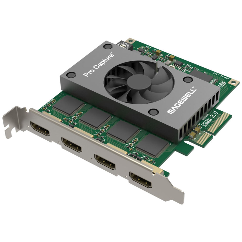 Video capture card MAGEWELL Pro capture quad HDMI (4-channel HDMI, PCIe Gen2 x4, Windows/Linux/Mac)-1