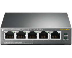 TP-Link 5-port Desktop preklopnik (Switch), 5×10/100M RJ45 ports + 4 PoE ports, metalno kućište (58W)