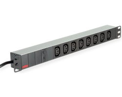 Roline strujna priključnica 19", 8×IEC3200 C13-C14 M (UPS) priključak kabla, 2.0m, aluminium