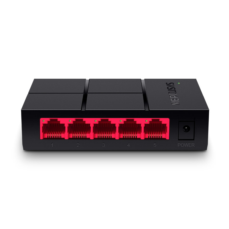 Mercusys 5-port Gigabit mini Desktop preklopnik (Switch), 5×10/100/1000M RJ45 ports, plastično kućište-1