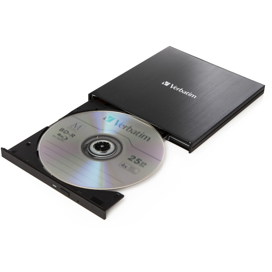 Verbatim Blu-Ray Slimline Ultra HD 4K vanjski snimač, M-Disc kompatibilan, USB3.1 crni-4