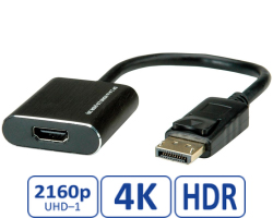 Roline adapter/kabel DisplayPort - HDMI, M/F, v1.4, aktivni, 4K60, 0.15m