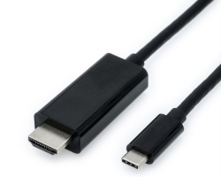 Roline VALUE USB-C - HDMI kabel, M/M, 1.0m crni-2