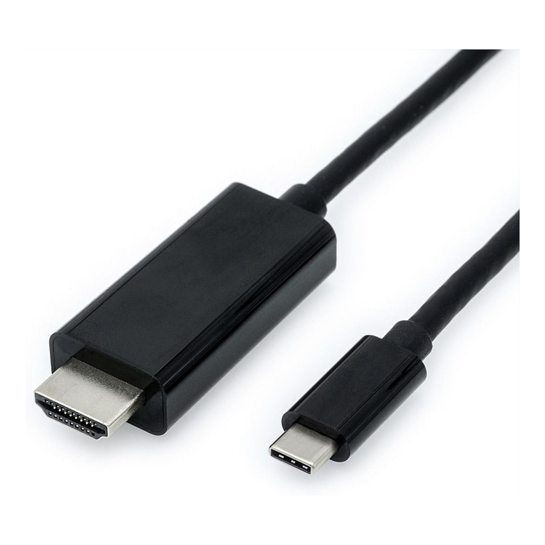 Roline VALUE USB-C - HDMI kabel, M/M, 1.0m crni-0
