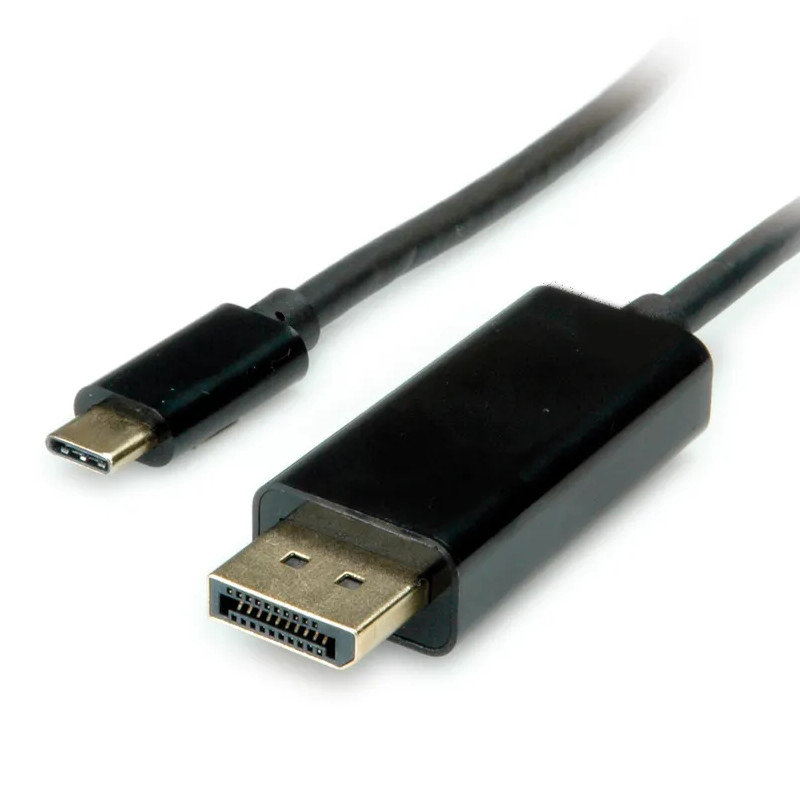 Roline VALUE USB-C - DP kabel, M/M, 1.0m crni-1