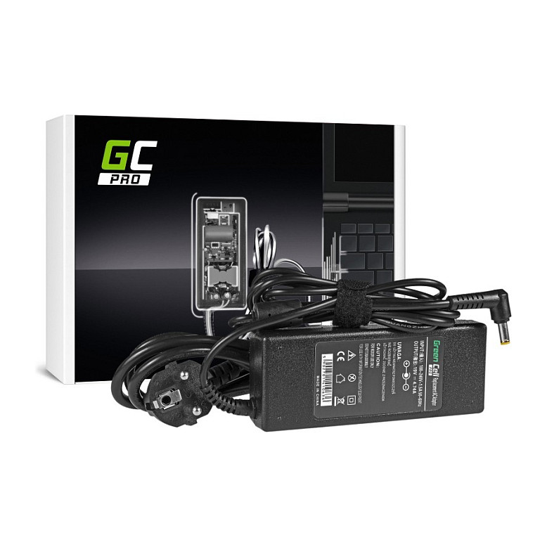 Green Cell (AD02P) Acer AC adapter 90W, 19V/4.74A, 5.5mm-1.7mm-2