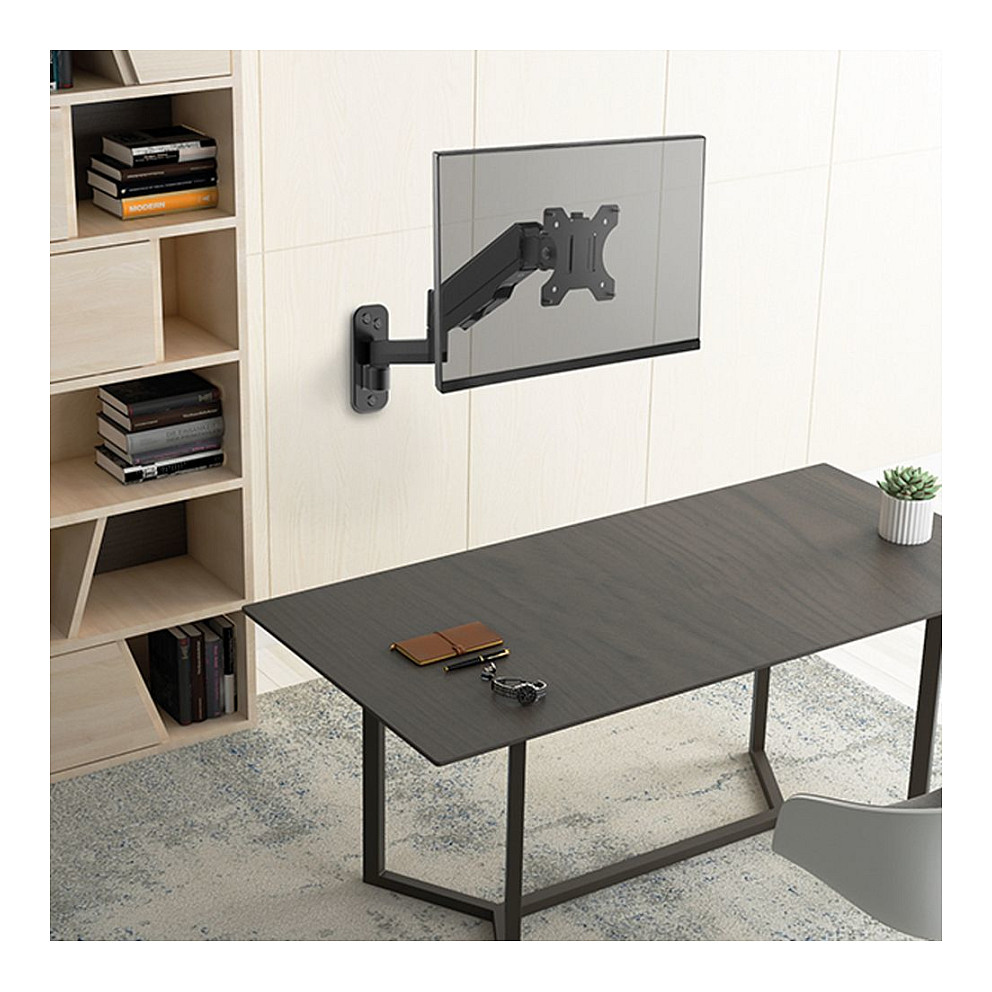 zidni nosač za monitor ROLINE VALUE, 5 spojeva, Pivot, nosivost 8kg crni-4
