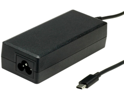 Adapter ROLINE USB-C strujni 65W, utor za 3-pinski kabel ("Mickey Mouse")-0