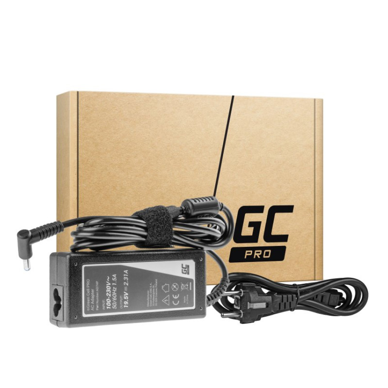 Green Cell (AD74P) AC adapter 45W za HP prijenosnike, 19.5V/2.31A, 4.5mm - 3.0mm-1