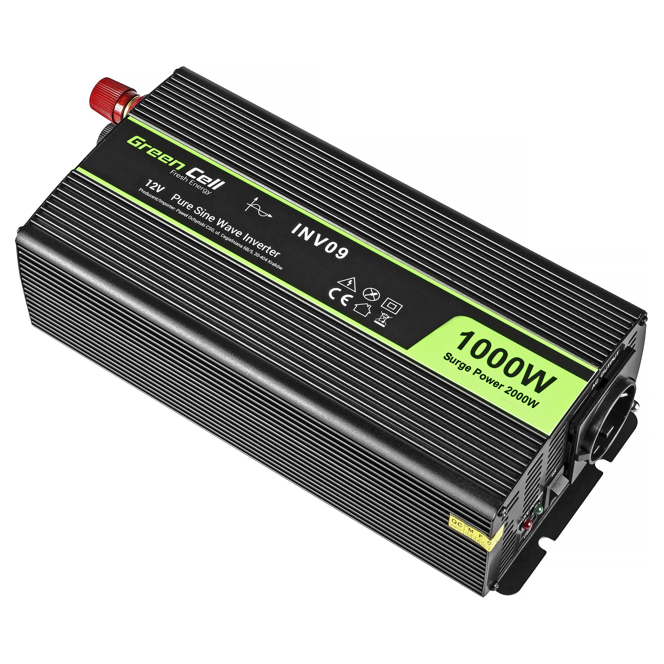 Green Cell strujni inverter 12V na 230V, 1000W/2000W Pure Sine Wave (INV09)-2