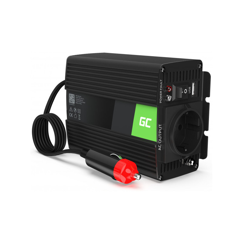 Strujni inverter Green Cell 12V na 230V, 150W/300W (INV06) (2x utičnica, 1x USB, zaštita od pregrijavanja, 12V DC ulaz, 230V AC izlaz)-6