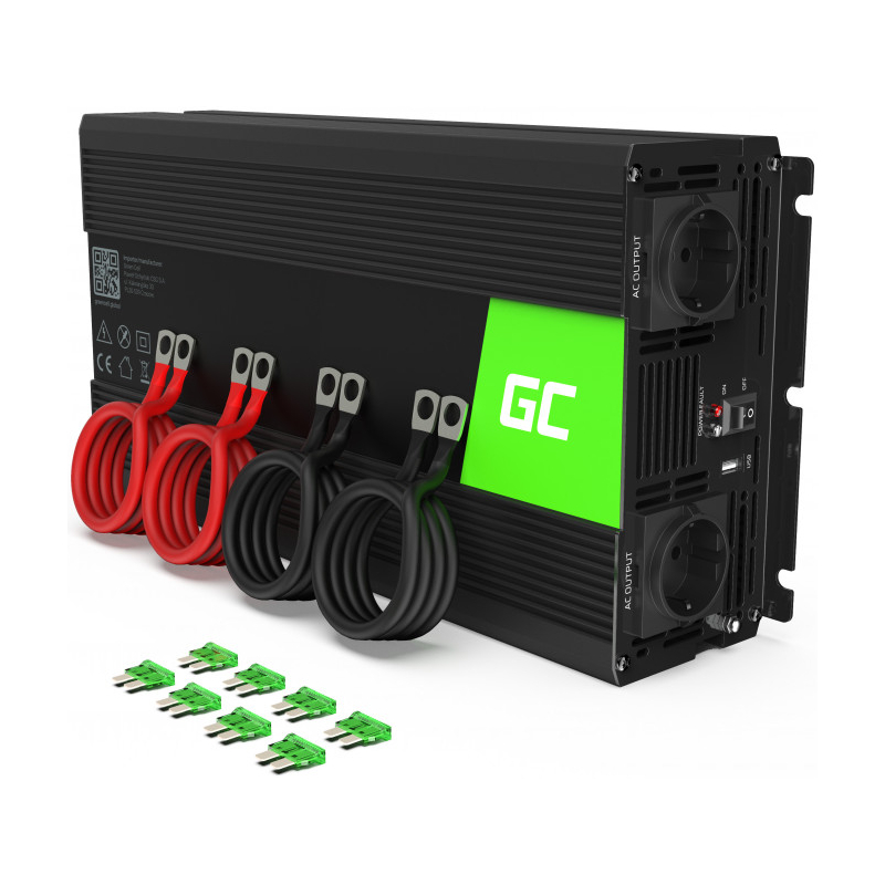 Inverter GREENCELL INV10 (12V DC, 230V AC, 2000 W, 4000 W)-1