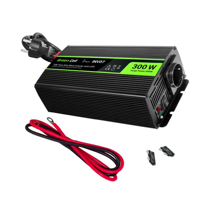 Green Cell strujni inverter 12V na 230V, 300W/600W, za peći i pumpe za centralno grijanje (INV07)-0