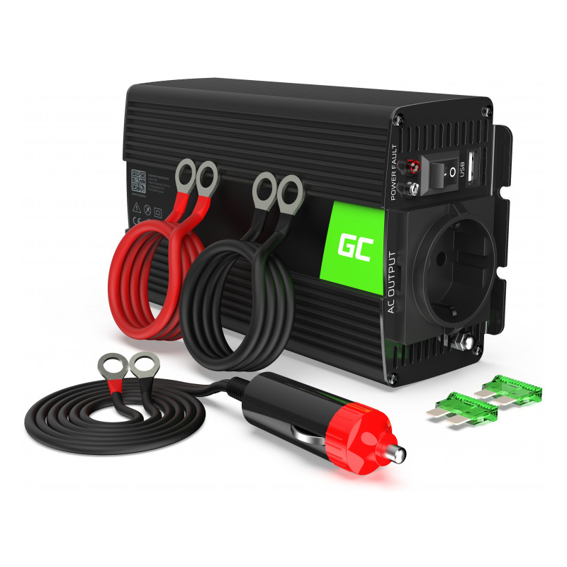 Green Cell strujni inverter 12V na 230V, 300W/600W (INV01DE)-1