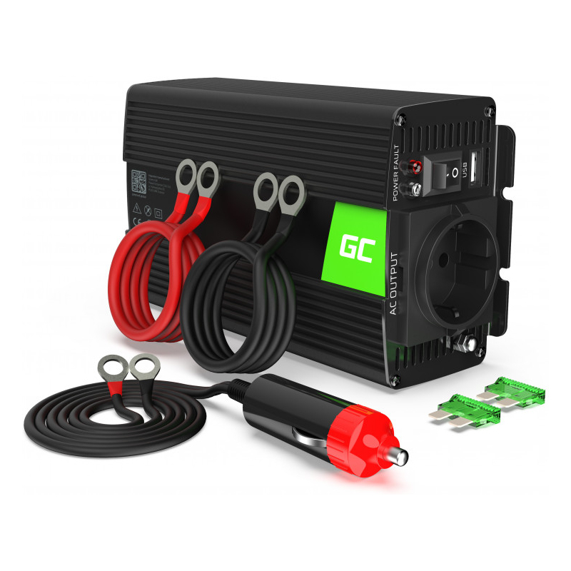 Green Cell strujni inverter 12V na 230V, 500W/1000W Pure Sine Wave (INV16)